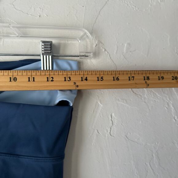 PacSun Active Blue Crossover Waist Leggings Size L – Colorblock Athletic Stretch - Picture 9 of 10